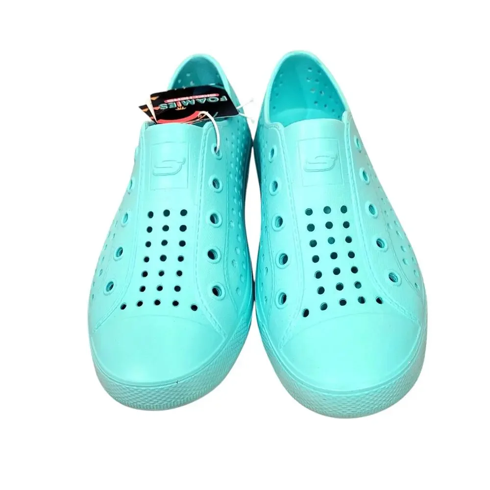 Skechers Foamies Size 1 Big Girls Guzman Lite Shore Splash Water Shoes Mint NWT